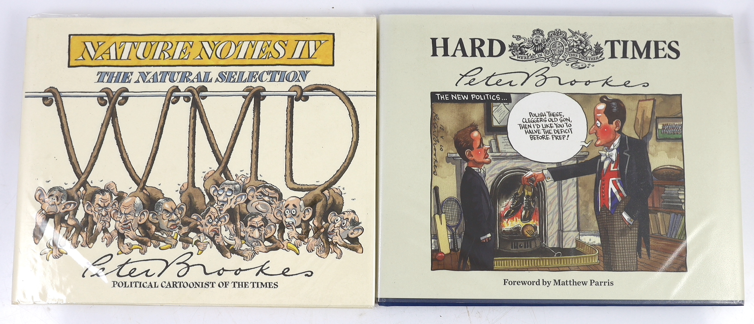 Brookes, Peter. Nature Notes. 1997; Nature Notes. The New Collection. 1999; Nature Notes III. 2001; Nature Notes IV. The Natural Selection. 2004. All signed by the author/artist. Together with four other “Times” cartoon